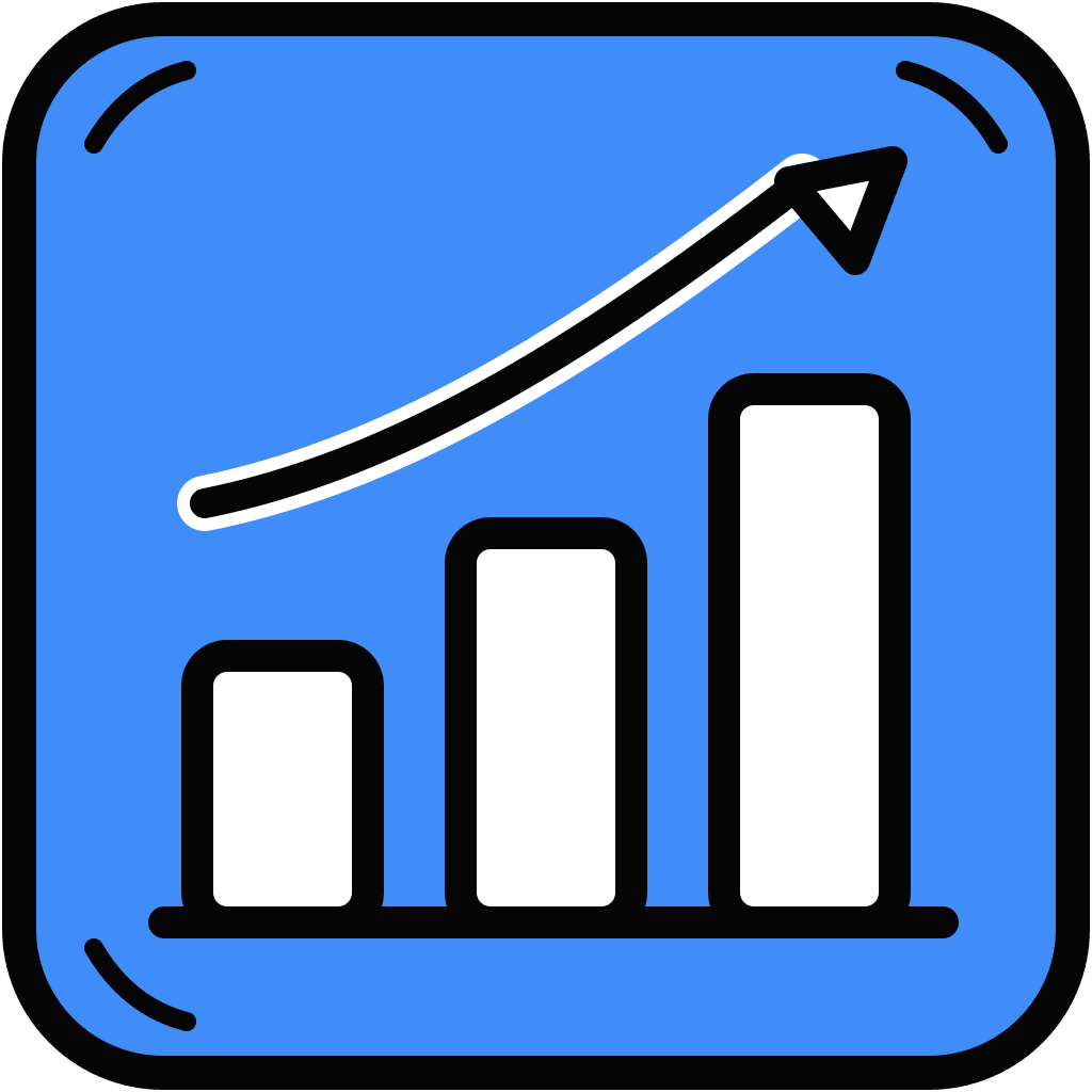 Growth chart icon for future-service intent in plumbing engagement flows